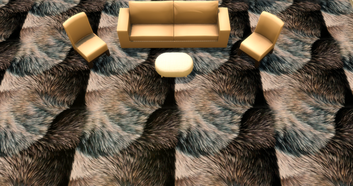 Меховой ковёр №6 (Fur carpet No.6)