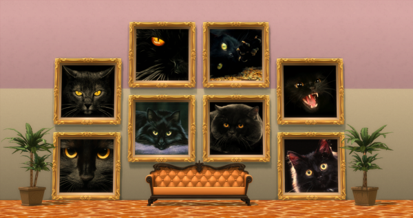 Картина Чёрный кот (Painting Black Cat)