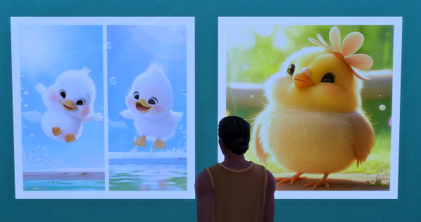 Картина Утята и цыплята (Ducklings and chickens)