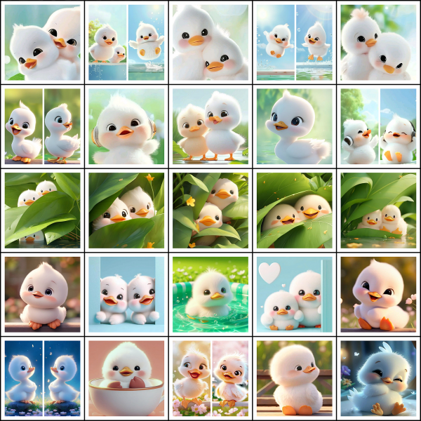 Картина Утята и цыплята (Ducklings and chickens)