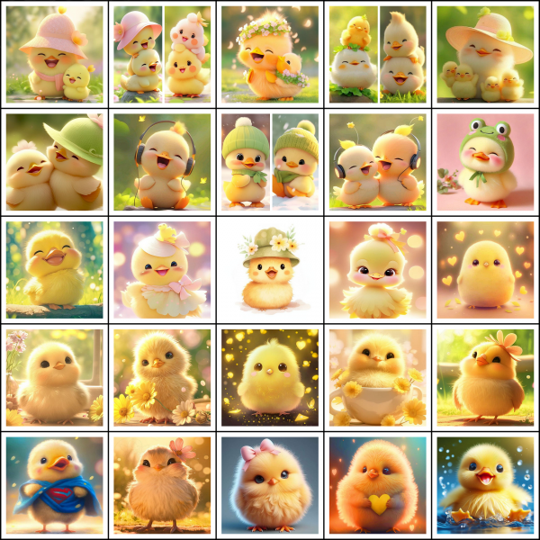 Картина Утята и цыплята (Ducklings and chickens)